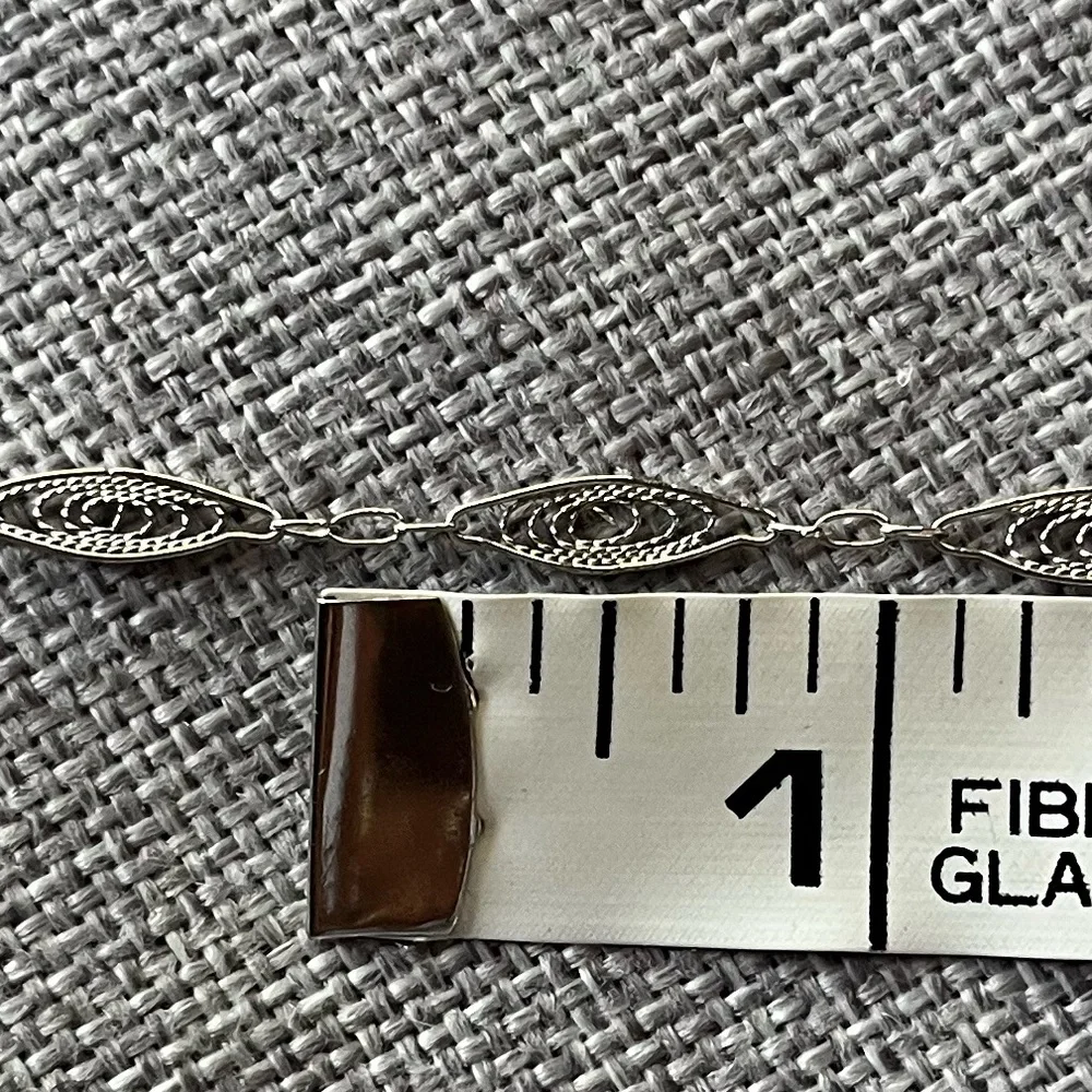 Vintage Trifari Silver Tone Leaf Link Necklace - 16”